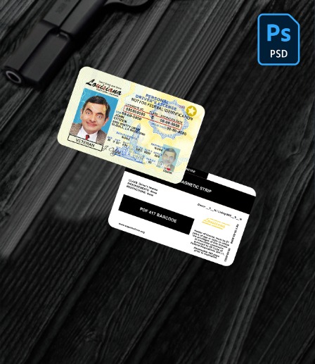 USA Louisiana driving license PSD